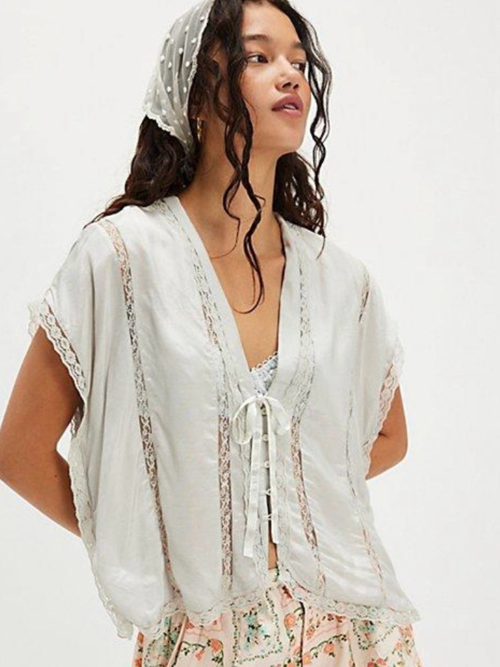 Free People Marigold Shine Lace Top M